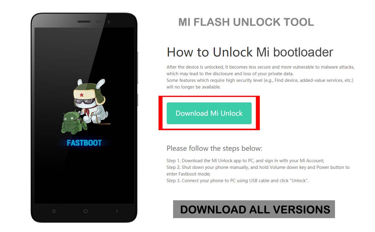 mi flash unlock tool download