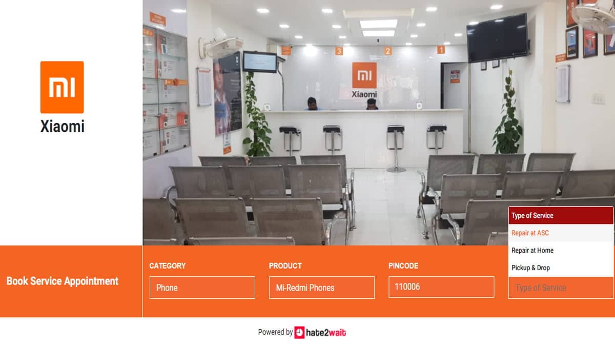how to book mi service center appointment for mi tv installation and mi phone repair