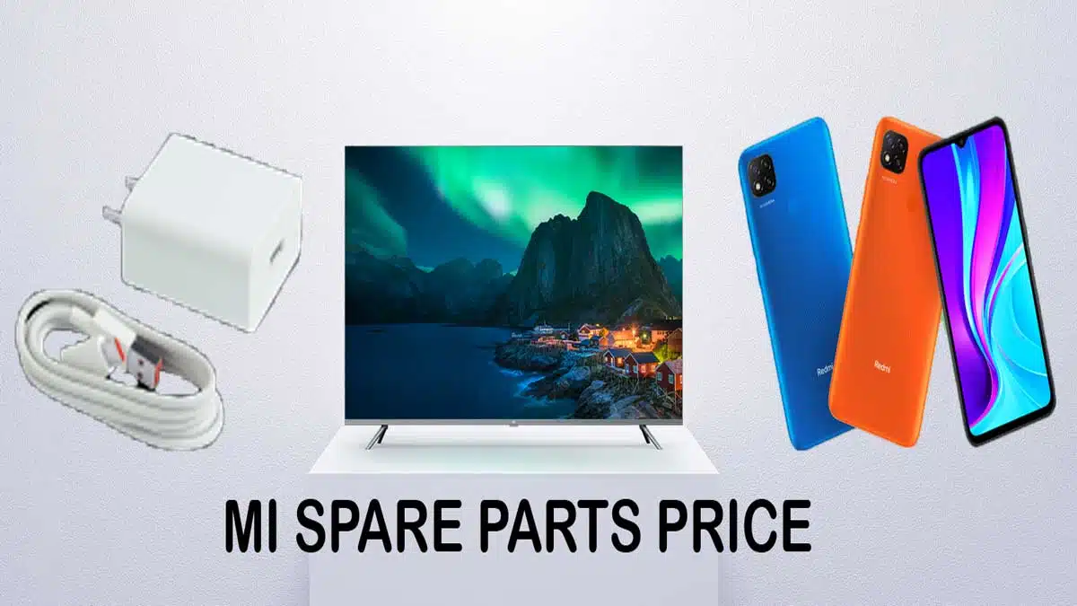 mi spare parts price list in service center