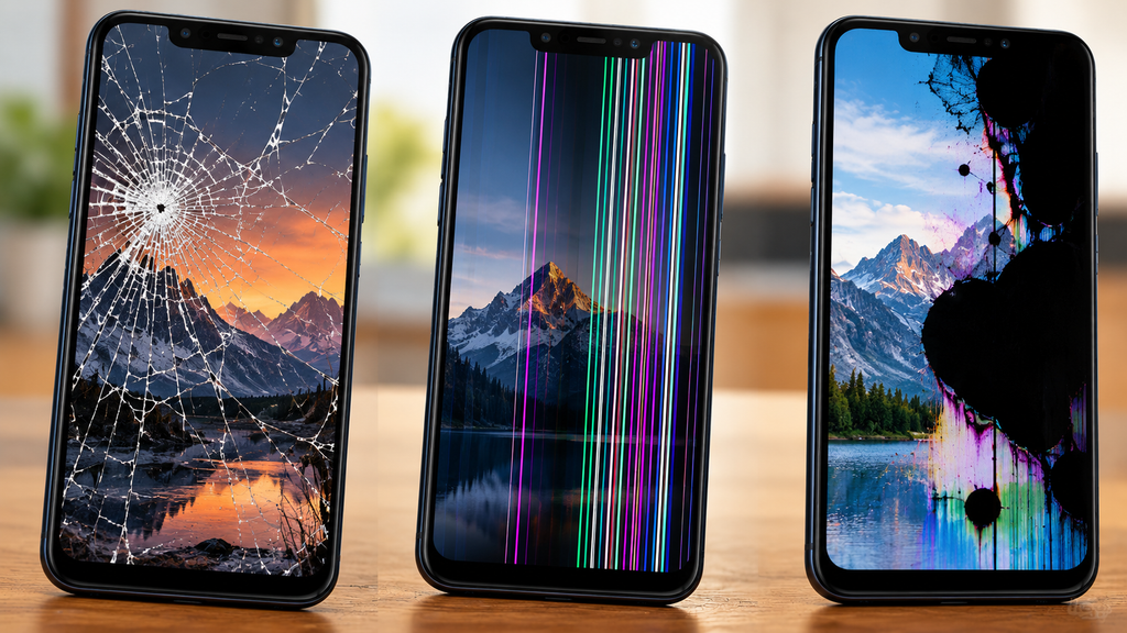 poco f1 broken and damaged screens