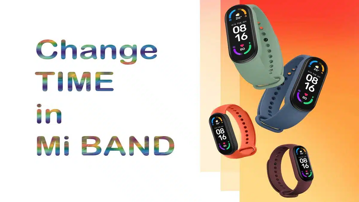 how to change time in mi band without phone