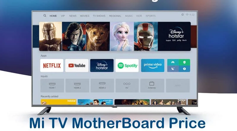 mi tv motherboard price