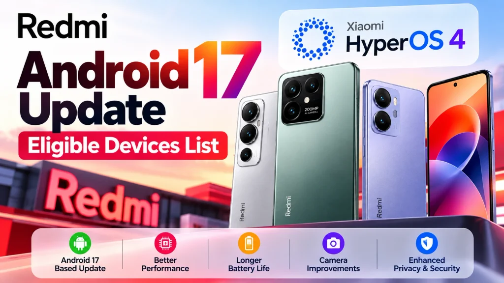 Redmi Note, K-series, and Redmi Pad tablets eligible for HyperOS 4 Android 17 update